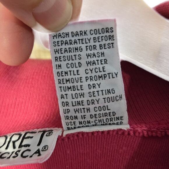 Koret Francisca Pink Embroidered Polo Shirt, Size XL – Retro 80s Style [0166] - Picture 8 of 9